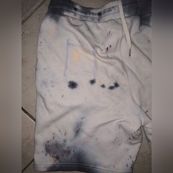 New galaxy swirl tye die one of one NIRVANA designer StreetWear shorts - Picture 8 of 16